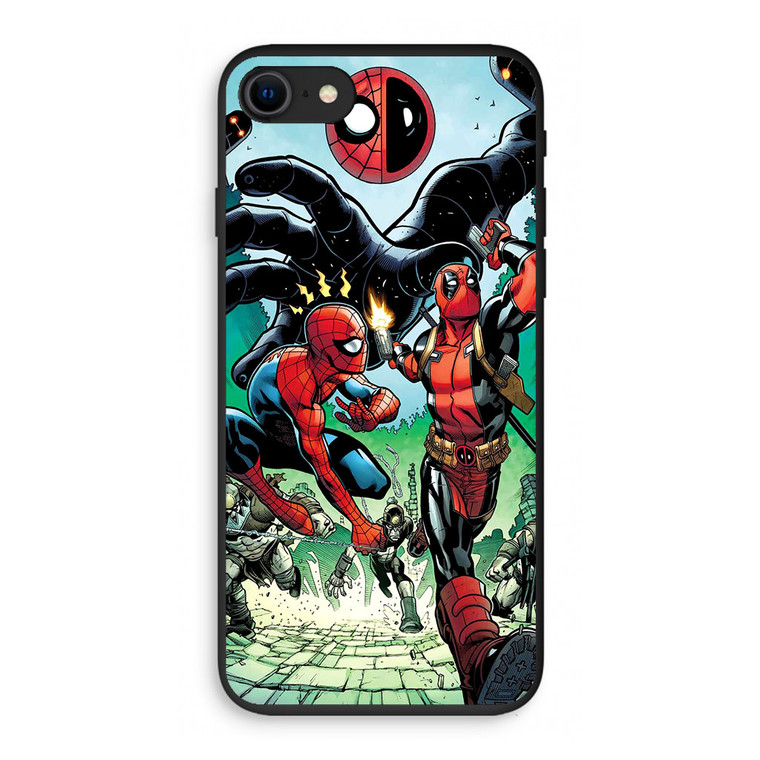 Spiderman Deadpool Comics iPhone SE 3rd Gen 2022 Case