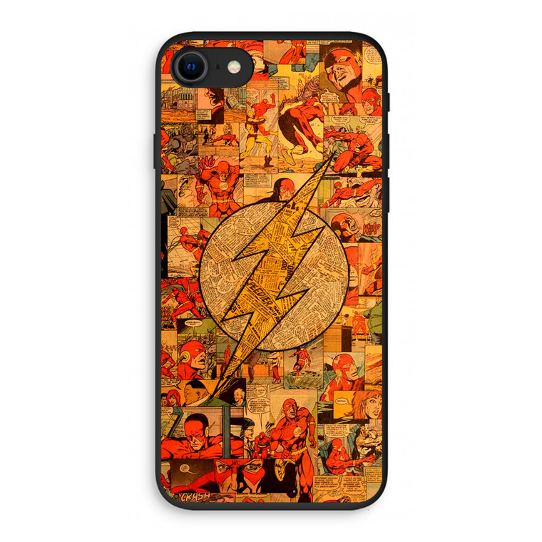 Flash Superhero Logo DC Comics Collage iPhone SE 3rd Gen 2022 Case
