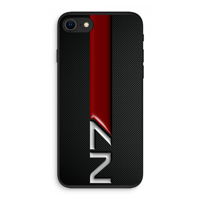 Mass Effect N7 Logo Carbon iPhone SE 3rd Gen 2022 Case