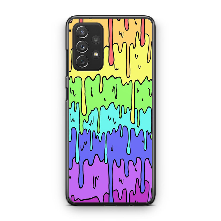 Pastel Kawaii Melting Rainbow Samsung Galaxy A53 5G Case