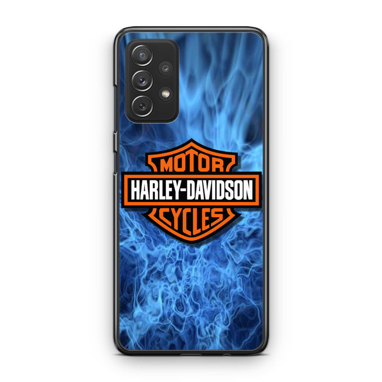 Harley Davidson Blue Flame Samsung Galaxy A53 5G Case