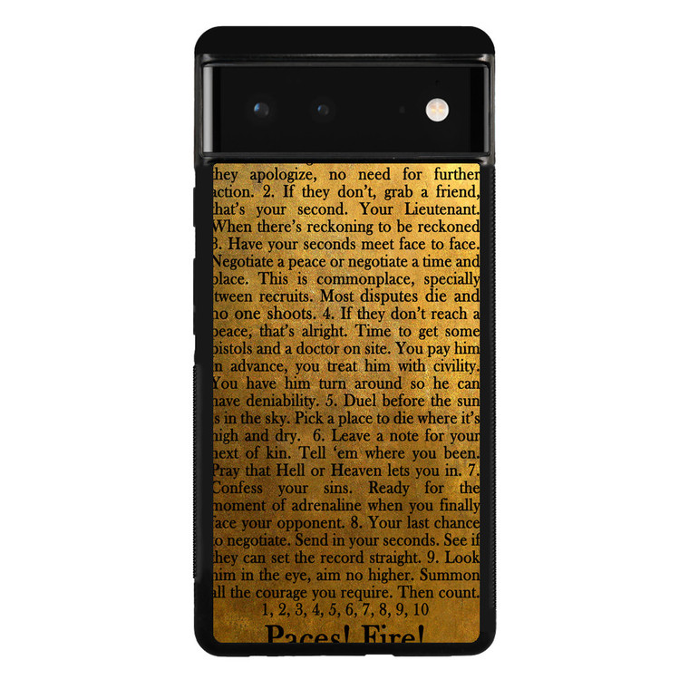 Hamilton Ten Duel Commandments Lyrics Google Pixel 6 Case