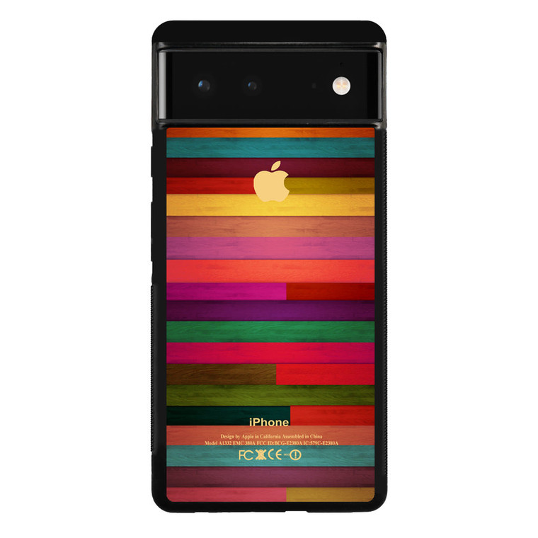 Colorful Wood Pattern Google Pixel 6 Case