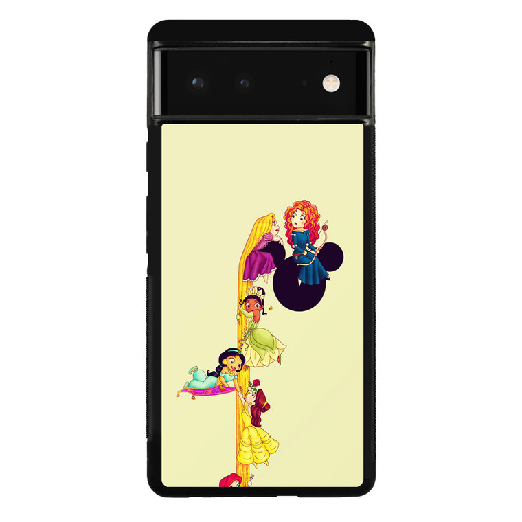 Disney Princess Climbing Rapunzel's Hair Google Pixel 6 Case