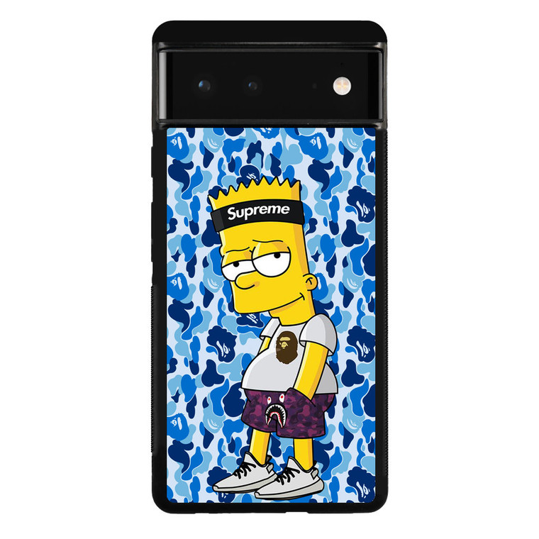 Bart Blue Bape Camo Google Pixel 6 Case