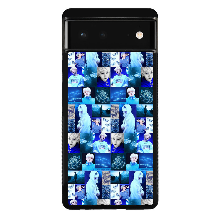 BTS Suga Blue Aesthetic Collage Google Pixel 6 Case