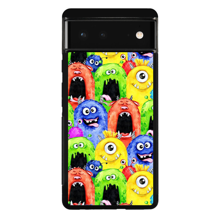 Monster Watercolor art Google Pixel 6 Case