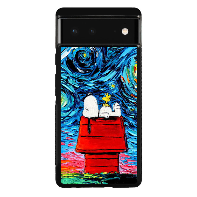 Snoopy Starry Night Van Gogh Google Pixel 6 Case