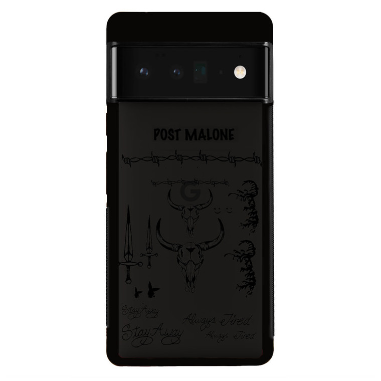 Post Malone Tattoo Transparent Google Pixel 6 Pro Case