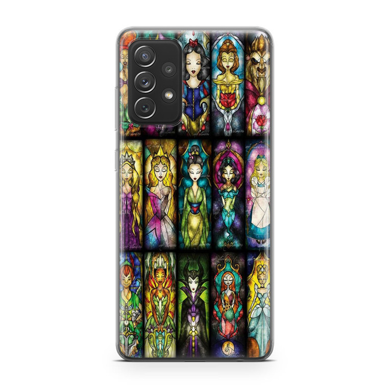 All Princess disney stained glass Samsung Galaxy A52 Case