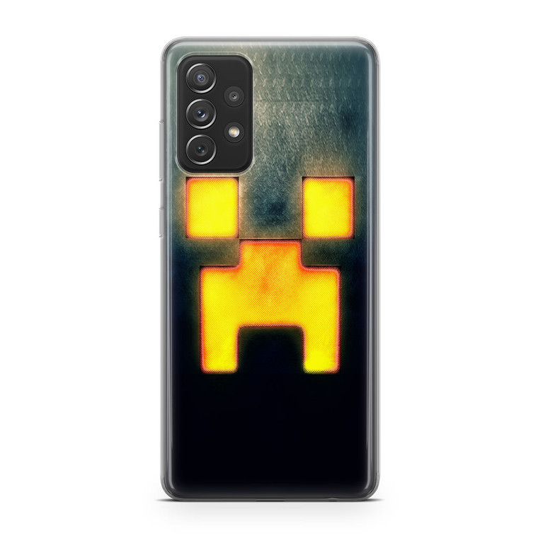 Minecraft Creeper Black Samsung Galaxy A52 Case