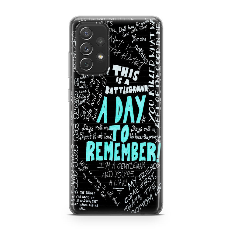 A Day To Remember Quote Samsung Galaxy A52 Case