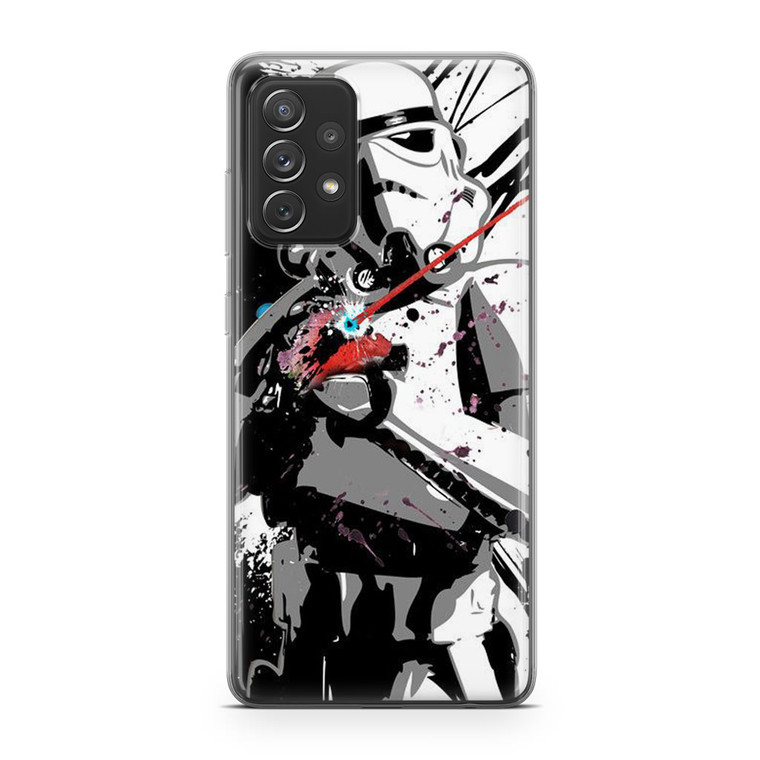 Star Wars Stormtrooper Art Print Illustration Samsung Galaxy A52 Case