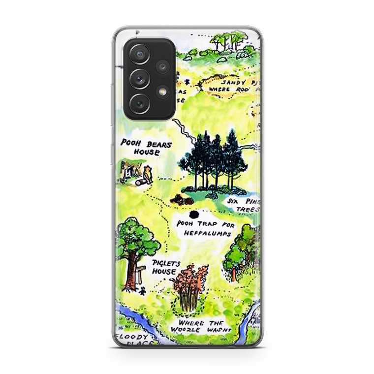Winnie the Pooh Hundred Acre Woods Map Samsung Galaxy A52 Case