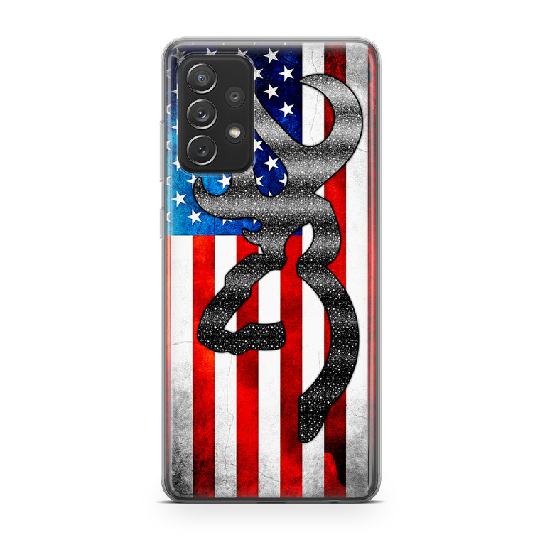 Browning American Flag Samsung Galaxy A52 Case