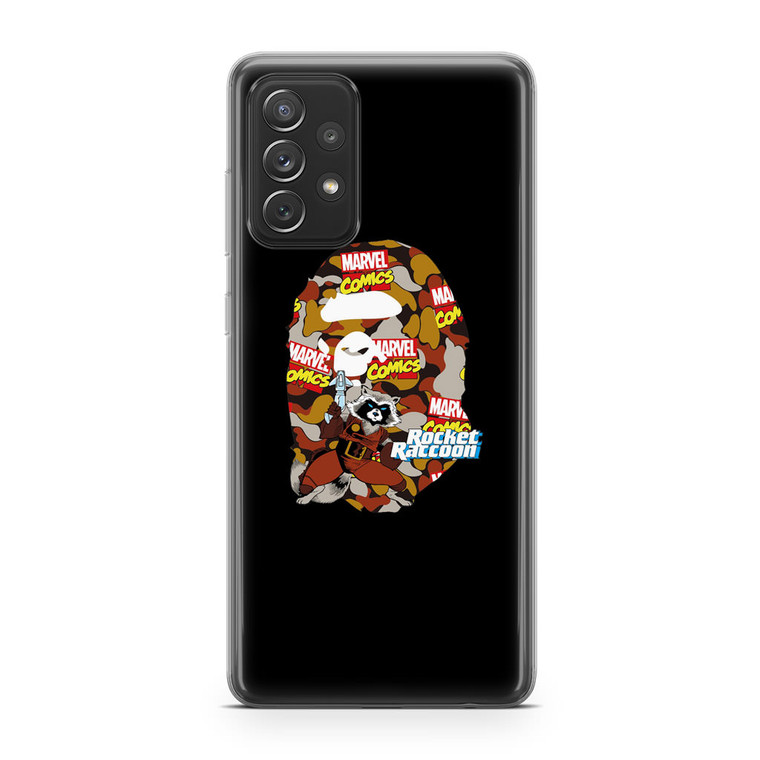 Marvel X Bape Rocket Raccon Samsung Galaxy A52 Case