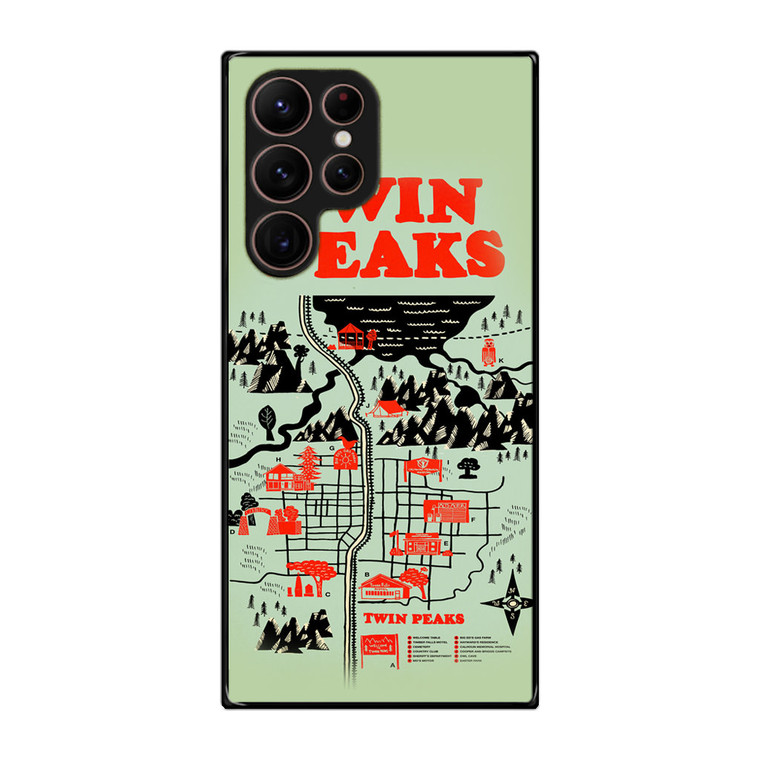 Welcome to Twin Peaks Map Samsung Galaxy S22 Ultra Case
