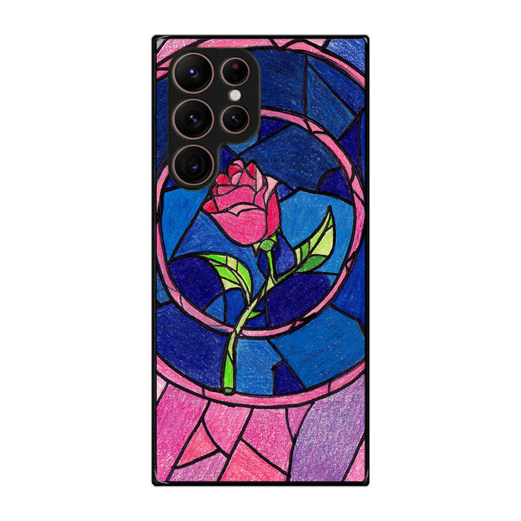 Beauty and The Beast Rose Flower Samsung Galaxy S22 Ultra Case