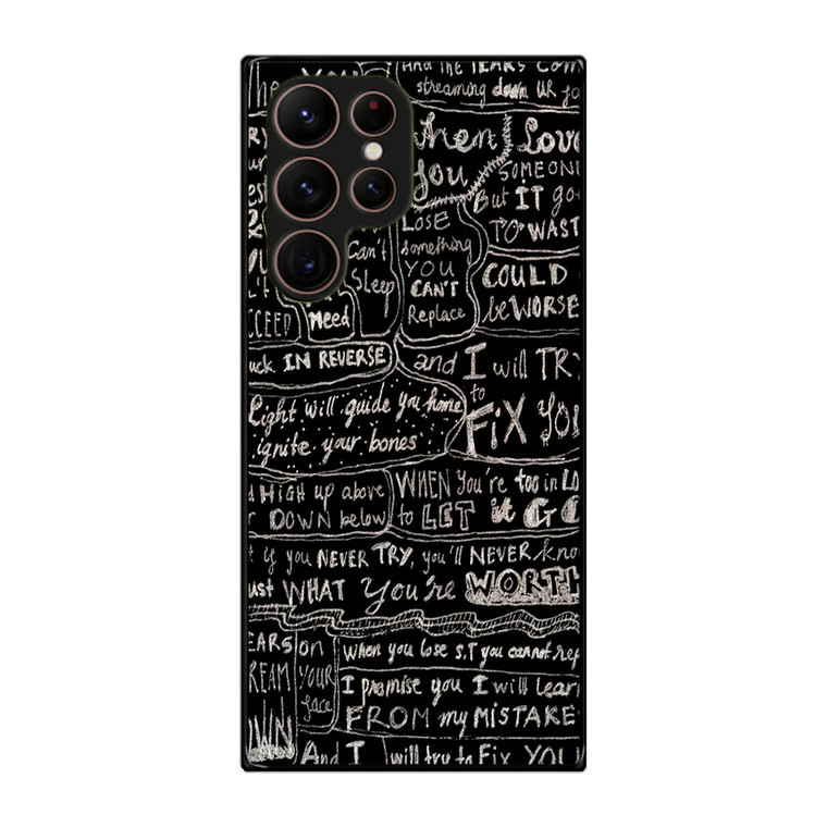 Coldplay Fix You Lyrics Samsung Galaxy S22 Ultra Case