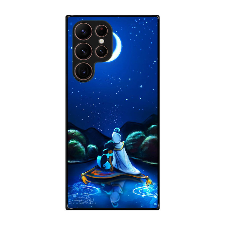 Aladdin and Jasmine Boating night Samsung Galaxy S22 Ultra Case