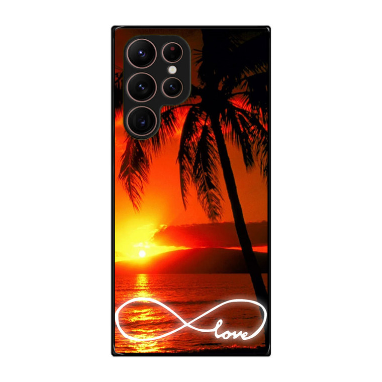 Infinity Love Sunset Beach Samsung Galaxy S22 Ultra Case