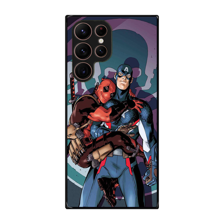 Deadpool and Captain America Samsung Galaxy S22 Ultra Case