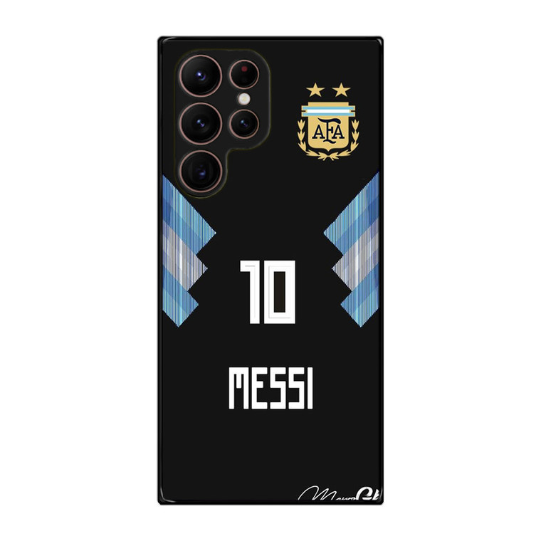 Lionel Messi Argentina Jersey Samsung Galaxy S22 Ultra Case