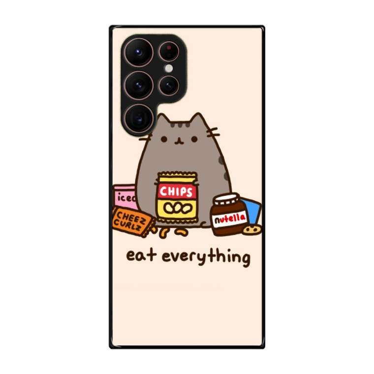 Pusheen The Cat Eat Everything Samsung Galaxy S22 Ultra Case