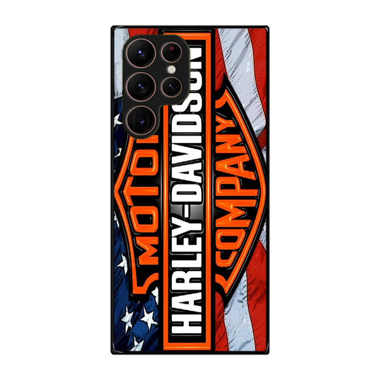 Harley Davidson Flag Samsung Galaxy S22 Ultra Case