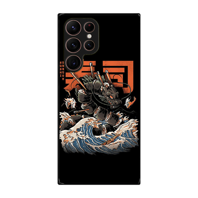 The Black Sushi Dragon Samsung Galaxy S22 Ultra Case