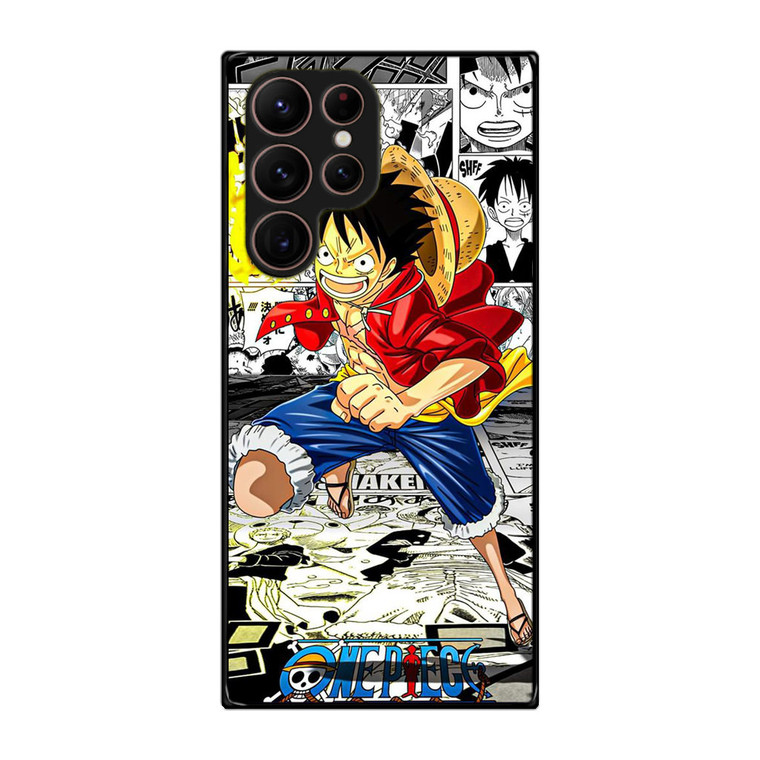 One Piece Luffy Comic Samsung Galaxy S22 Ultra Case