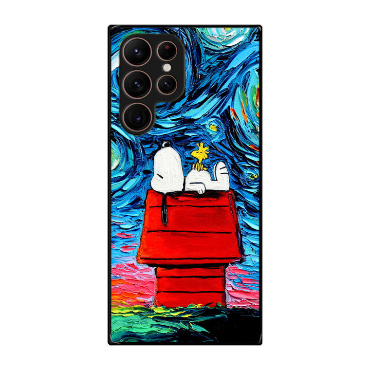 Snoopy Starry Night Van Gogh Samsung Galaxy S22 Ultra Case