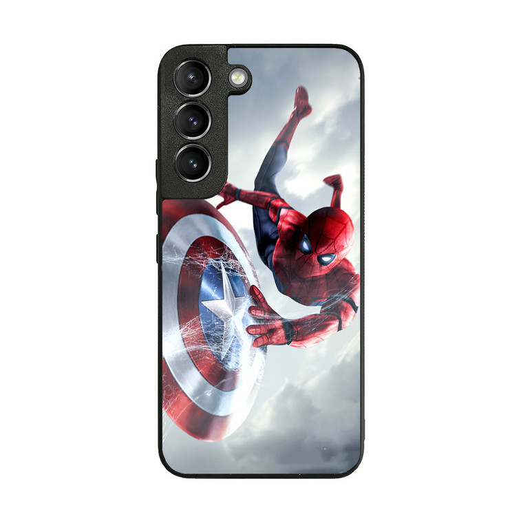 Spiderman Captain America Shield Samsung Galaxy S22 Case