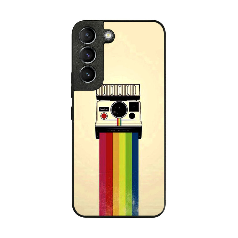 Polaroid Camera Colorful Rainbow Samsung Galaxy S22 Case
