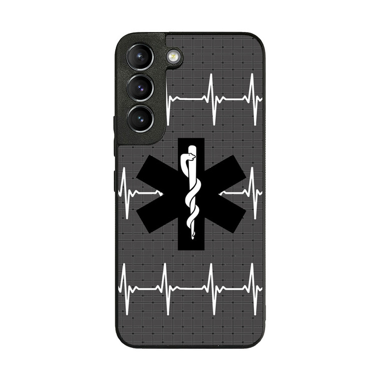 EMT EMS MEDICAL ICON BLACK Samsung Galaxy S22 Case