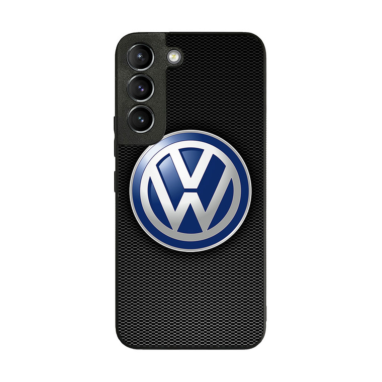 VW Logo Black Carbon Samsung Galaxy S22 Case