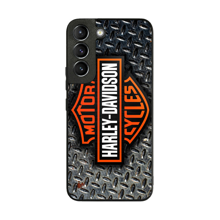 Harley Davidson Logo Diamond Plate Samsung Galaxy S22 Case