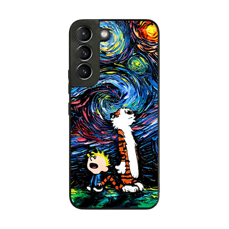 Calvin and Hobbes Art Starry Night Samsung Galaxy S22 Case