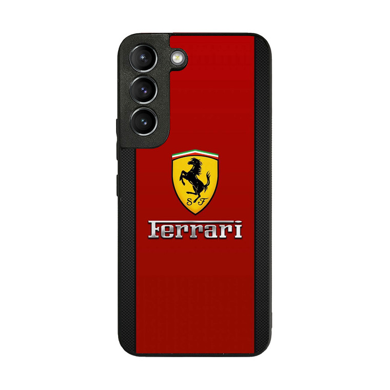 Ferrari Logo Red Carbon Samsung Galaxy S22 Case