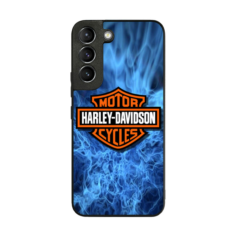 Harley Davidson Blue Flame Samsung Galaxy S22 Case
