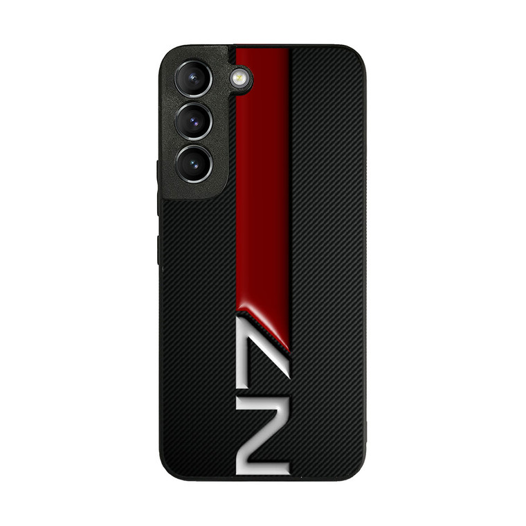 Mass Effect N7 Logo Carbon Samsung Galaxy S22 Plus Case