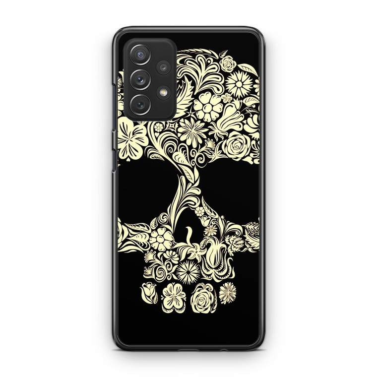 Dark Skull Flowers Samsung Galaxy A13 Case