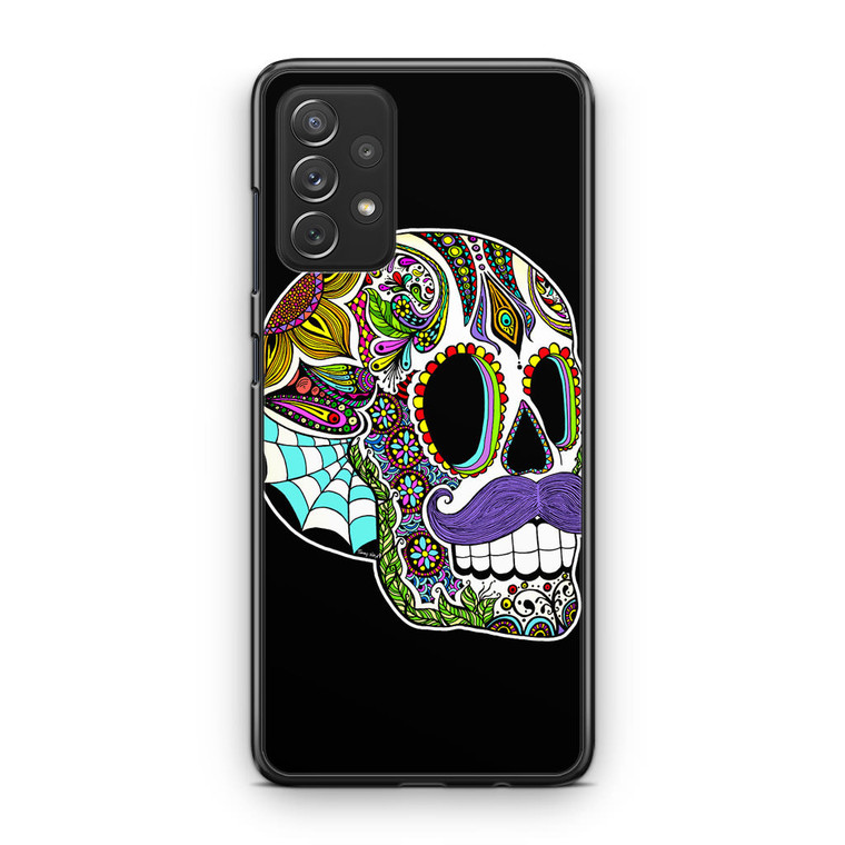 Mustache Sugar Skull Samsung Galaxy A13 Case