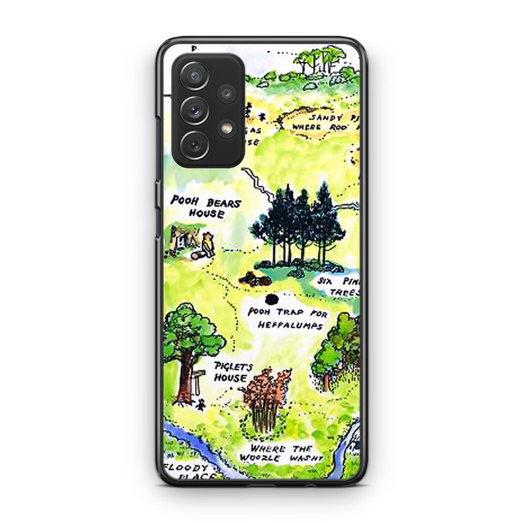 Winnie the Pooh Hundred Acre Woods Map Samsung Galaxy A13 Case