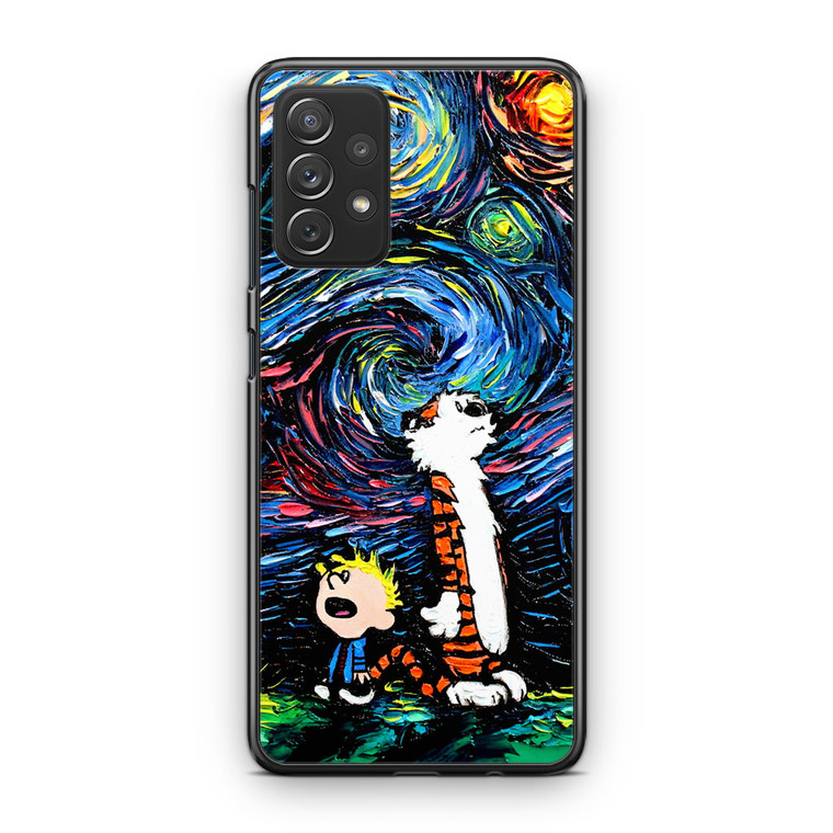 Calvin and Hobbes Art Starry Night Samsung Galaxy A13 Case