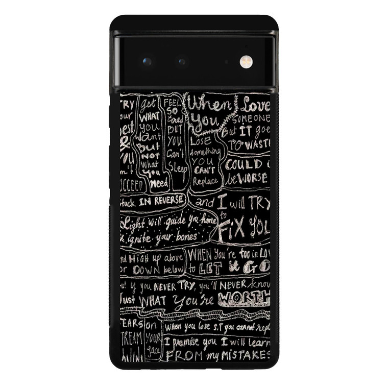 Coldplay Fix You Lyrics Google Pixel 6 Case