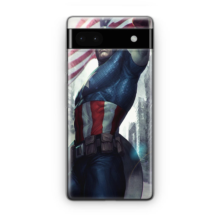 Captain America With Flag1 Google Pixel 6A Case