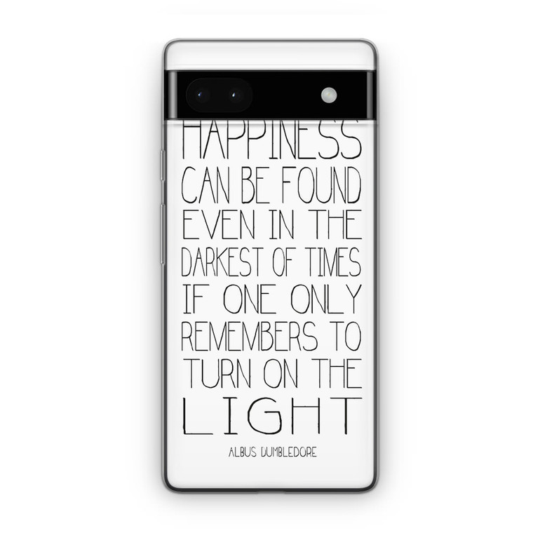 Albus Dumbledore Quotes in White Google Pixel 6A Case