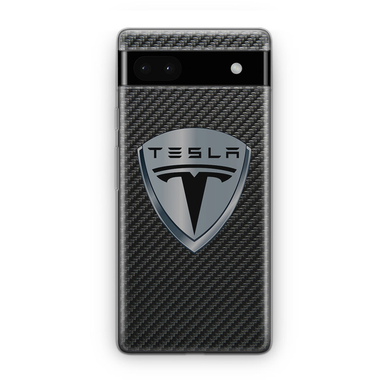 Tesla Motors Logo Carbon Google Pixel 6A Case