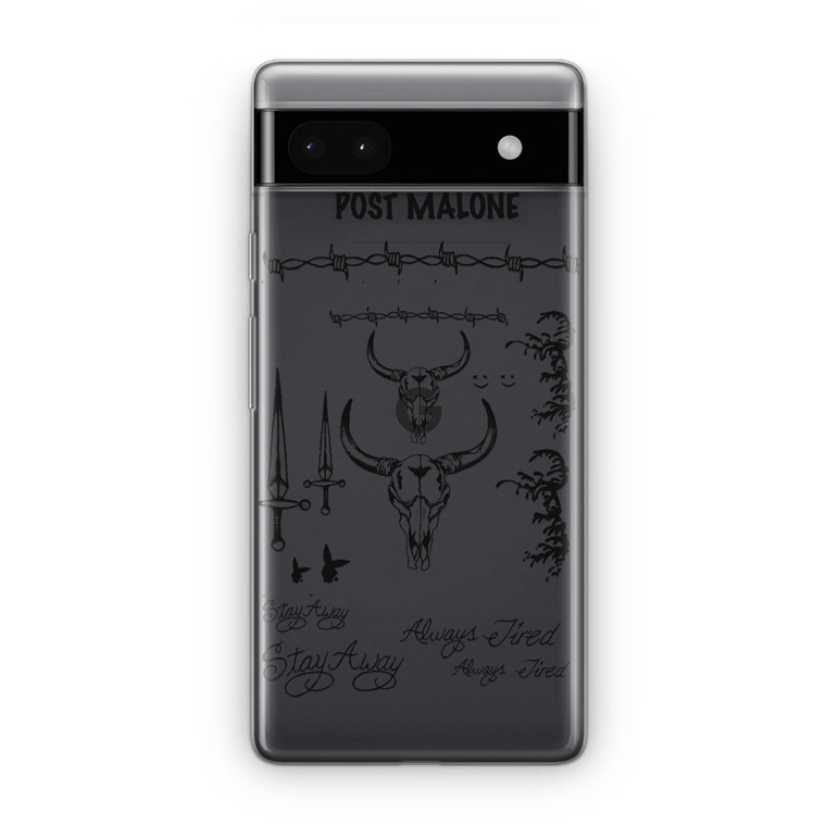 Post Malone Tattoo Transparent Google Pixel 6A Case